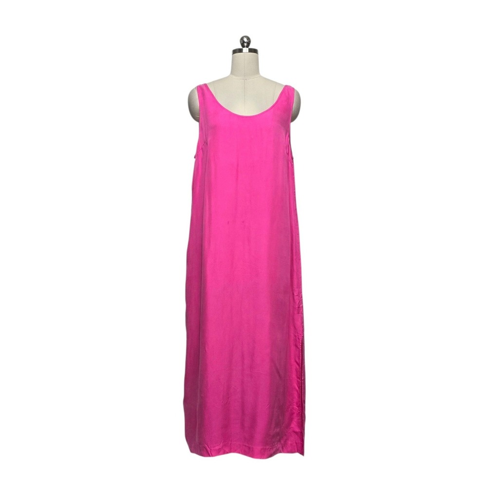 J.Crew Pink Cupro Viscose Sleeveless Maxi Dress BR473 Size Large NEW Lightweight
